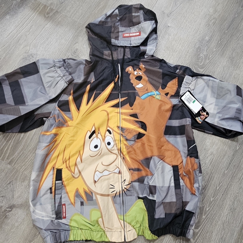 Members Only ScoobyDoo WindbreakerJacket Coat Hoodie Adult  NEW Size‎ Large